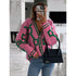 'Kalina' Lettered Oversized Cardigan - Celes Fashion